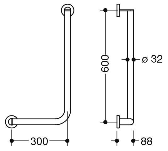 Hewi Badgreep Hoek System 900