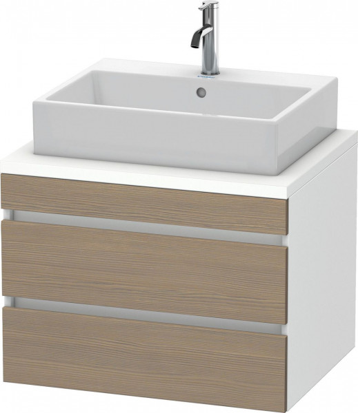 Meuble Pour Vasque à Poser Duravit DuraStyle 2 tiroirs 700x512x548mm Blanc Mat/Chêne Terra Mat DS531603518 DS531603518