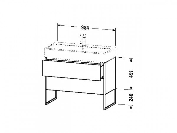 Duravit Wastafelmeubel XSquare 731x460mm