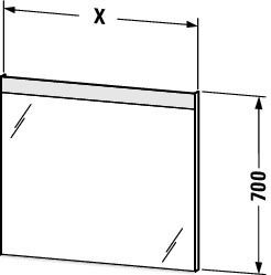 Badkamerspiegel Met Verlichting Duravit Met sensorschakelaar 600x700mm Mat Wit