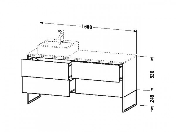 Duravit Wastafelmeubel XSquare 778x548mm