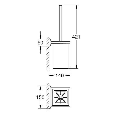 Toiletborstelhouder Grohe Allure Brilliant Chroom