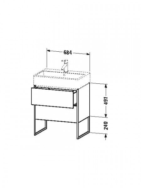 Duravit Wastafelmeubel XSquare 731x460mm