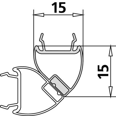 Kermi LIGA Magnetische afdichting 90°. (2535229)