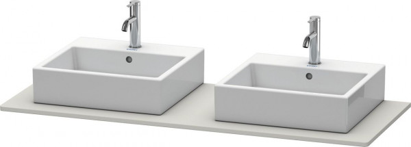 Plan de Toilette Duravit XSquare double vasque 1400x550mm Gris béton mat XS063GB0707 XS063GB0707