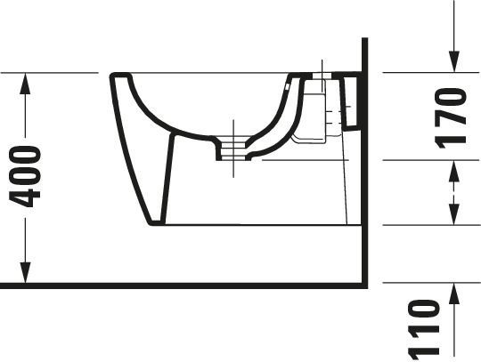 Hangend Bidet Duravit Soleil by Starck Wondergliss Wit