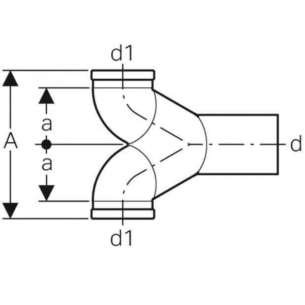 Geberit Uitlaatbocht 90° d110/90 PE (367485161)