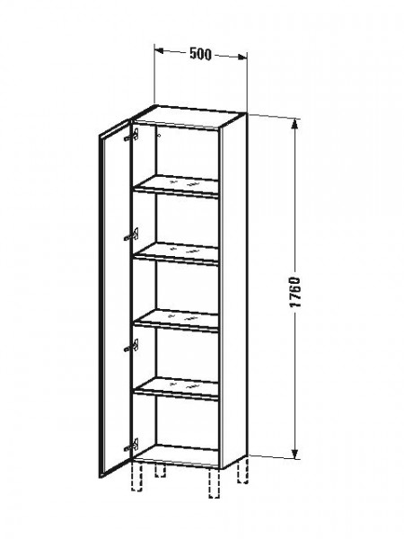 Duravit Hoge Badkamerkast L-Cube 1760x363mm