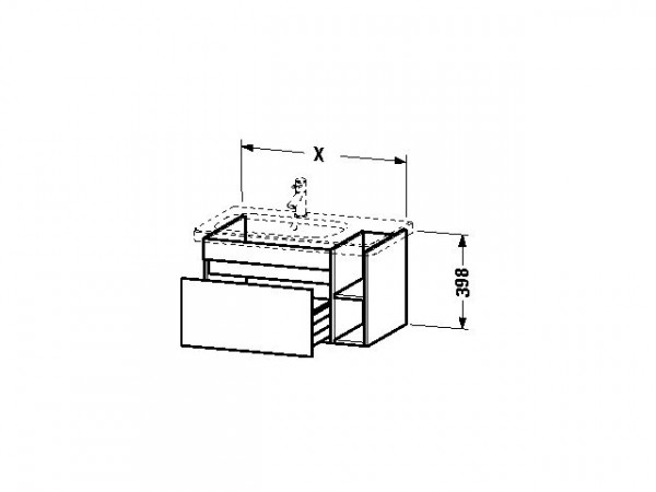 Duravit Wastafelmeubel DuraStyle voor 232680 448x730x398mm