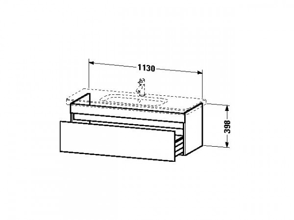 Duravit Wastafelmeubel DuraStyle voor 232012 448x1130x398mm