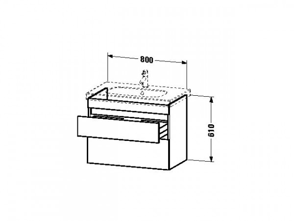 Duravit Wastafelmeubel DuraStyle voor 034285 453x800x610mm