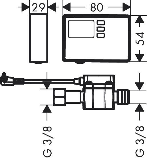 Keuken Accessoire Hansgrohe F23 Debietmeter