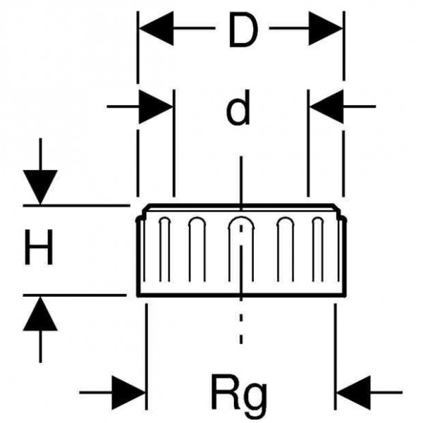 Geberit Badkamerkapjes PE Tappo di chiusura Rg70x1/6