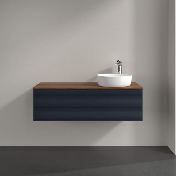 Wastafelmeubel Voor Opzet Waskom Villeroy en Boch Antao 1200x360x500mm Midnight Blue Matt Lacquer...