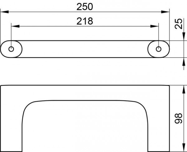 Keuco Handdoekenrek Edition 400 250x25x100mm