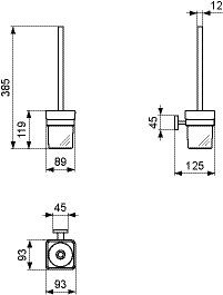 Ideal Standard Toiletborstelhouder IOM SQUARE Chroom