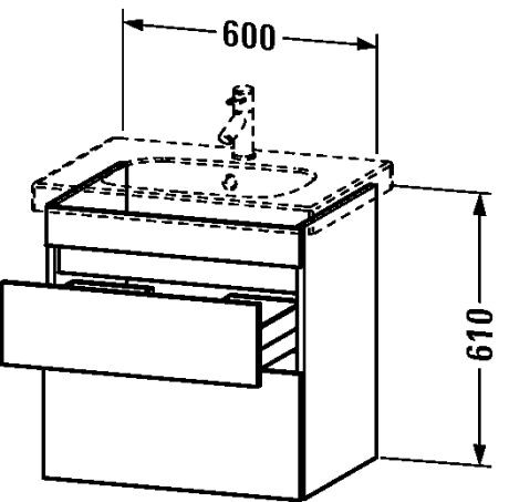 Duravit Wastafelmeubel DuraStyle voor 034265 453x600x610mm