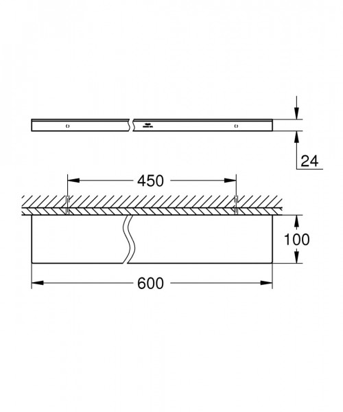 Plank Grohe Allure Cool Sunrise Geborsteld