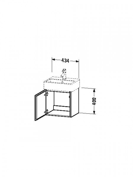 Duravit Wastafelmeubels L-Cube voor 072445 400x434x341mm