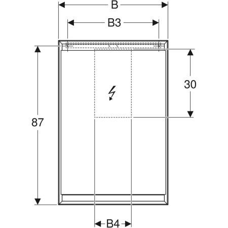 Badkamerkasten Geberit ONE 1 deur links draaiend 600x900mm Wit