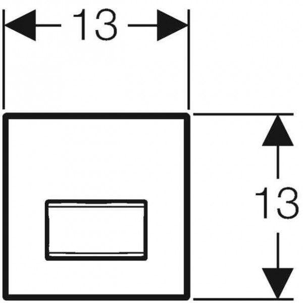 Geberit Bedieningspaneeldekking Toilet Sigma50 met pneumatische bediening Zwart (242764)