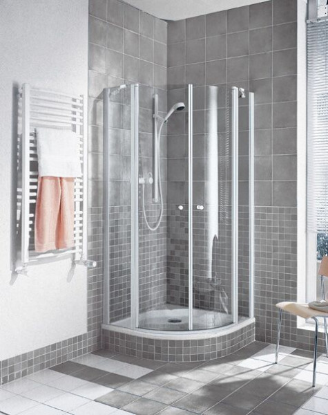 Cabine de Douche Kermi IBIZA 2000 1/4 rond 1850x900mm paroi fixe Transparent I2O20V71181AK