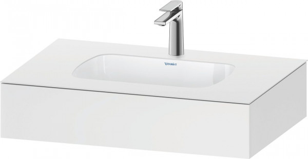 Set Meuble Salle De Bain Duravit Qatego Lavabo 1 trou, Plan de toilette 800mm Blanc Mat QA4690018180000