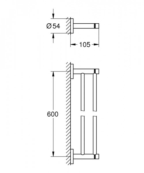 Grohe Essentials Handdoekrek Dubbel (40802)