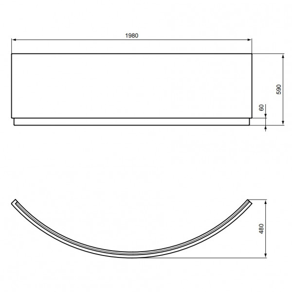 Ideal Standard Badombouw voor Acryl hoekbad K819101