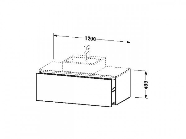 Duravit Wastafelmeubel XSquare 400x548mm