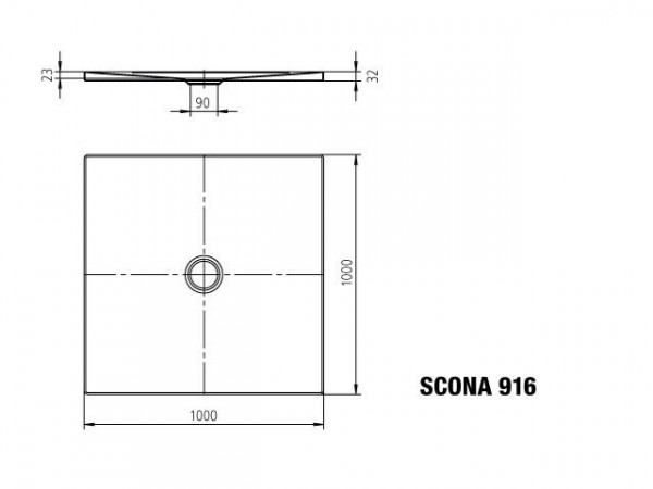 Kaldewei Douchebak Vierkant Mod.916 Scona (491600010)