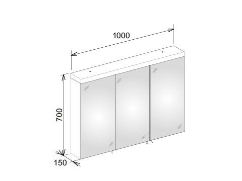 Spiegelkast Keuco Royal Reflex.2 1000x700x150mm