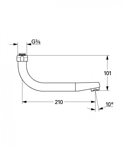 Grohe Draaibare buisinlaat 13010L00