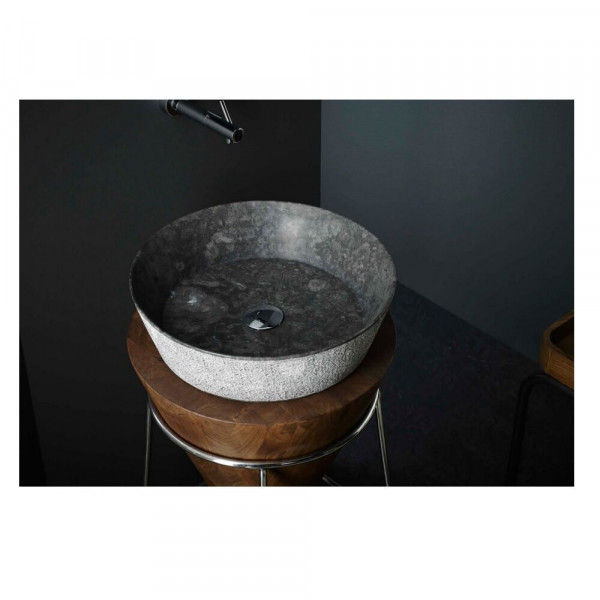 The Bath Collection Opzetwastafel MADAGASCAR in steen 420x120mm Zwart