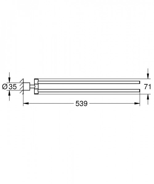 Grohe Atrio 2-lids handdoekhouder 53.9cm vast warm sunset 40308DA3