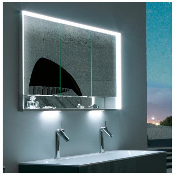 Armoire de toilette encastrée Keuco Royal Lumos avec éclairage LED et 3 portes 14315171301