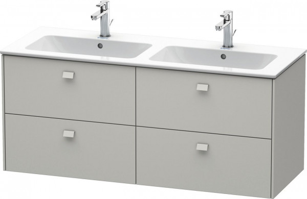 Meuble Pour Lavabo Encastrable Duravit Brioso 4 tiroirs, pour Lav. double ME 1290mm Gris béton mat BR410600707