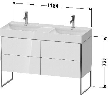 Duravit Wastafelmeubels XSquare voor 235312 1184 mm