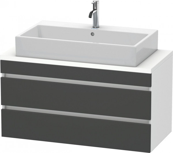 Meuble Pour Vasque à Poser Duravit DuraStyle 2 tiroirs 1000x512x478mm Blanc Mat/Graphite Mat DS530904918 DS530904918