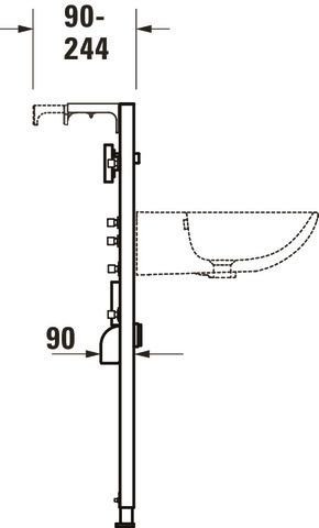 Inbouwreservoir Wastafel Duravit DuraSystem