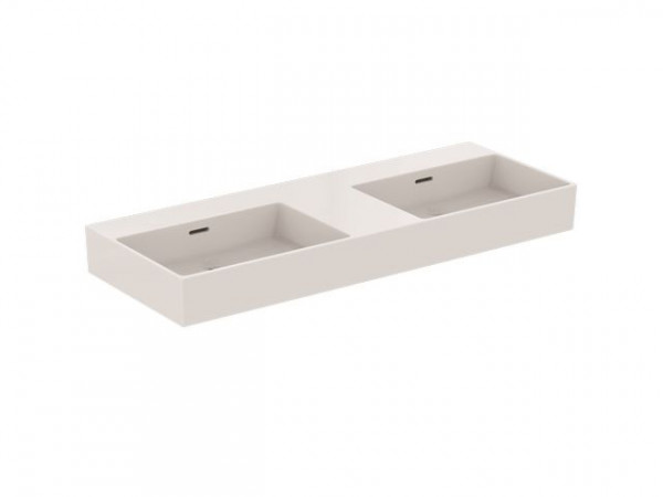 Lavabo Double Ideal Standard EXTRA meulé, Avec trop-plein 1200x150x450mm Blanc