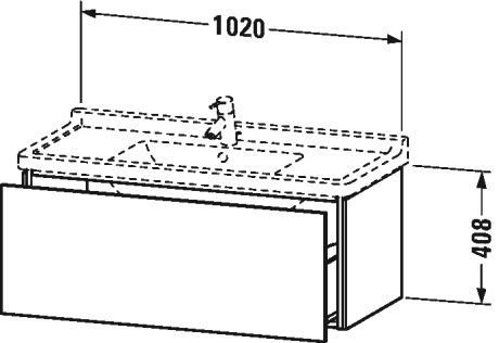 Duravit Wastafelmeubels L-Cube voor 030410 469x1020x408mm