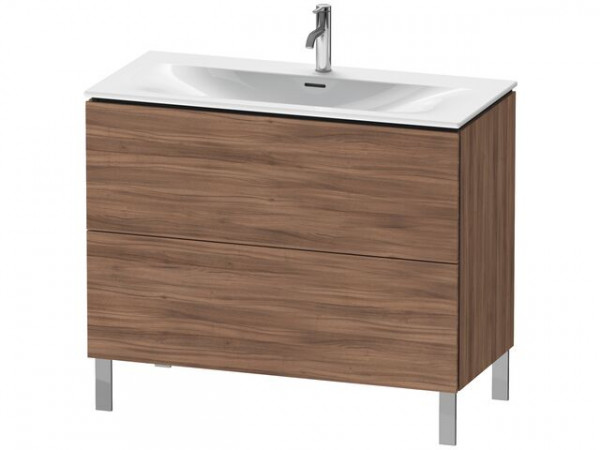 Meuble Pour Lavabo Encastrable Duravit L-Cube pour 234410 À poser 704x1020x481mm Noyer naturel