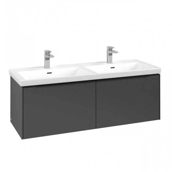 Dubbel Wastafelmeubel Villeroy en Boch Subway 3.0 met 2x uittrekbare laden 462x1272x432mm