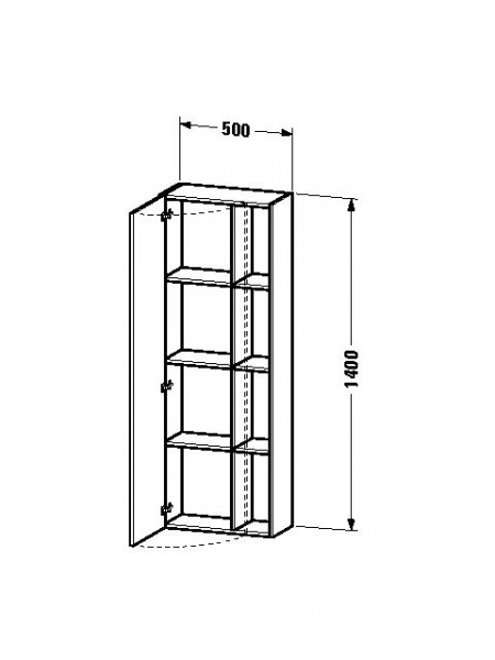 Duravit Hoge Badkamerkast DuraStyle 1400x240mm