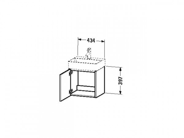 Duravit Wastafelmeubel Hangend XSquare voor 073245 434 mm