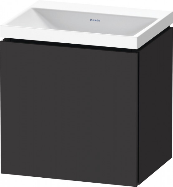 Set Meuble Salle De Bain Duravit L-Cube Lavabo, porte droite 450mm Graphite Super Mat LC6949N80800000