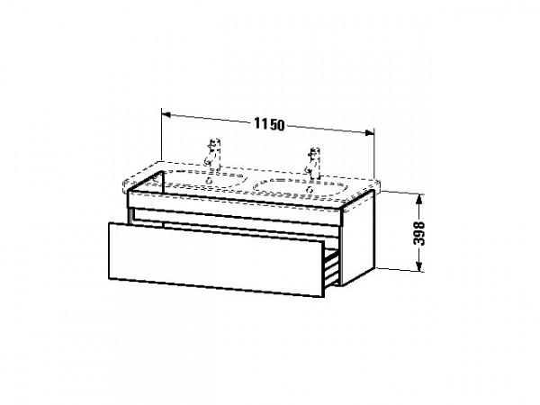 Duravit Wastafelmeubel DuraStyle voor 034812 453x1150x398mm