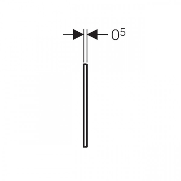 Geberit Omega60 afdekraam voor bedieningsplaat Omega60 20.9x13.9cm chroom geborsteld 115086gh1