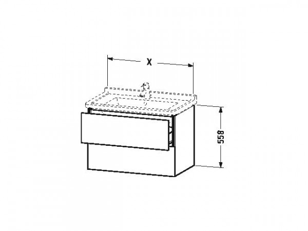 Duravit Wastafelmeubels L-Cube voor 030470 469x670x558mm